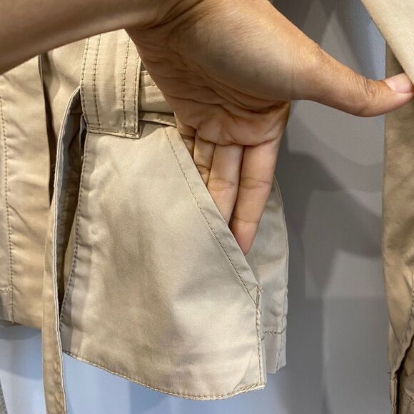 Old Navy Tan Belted Jacket - Picture 4 of 7